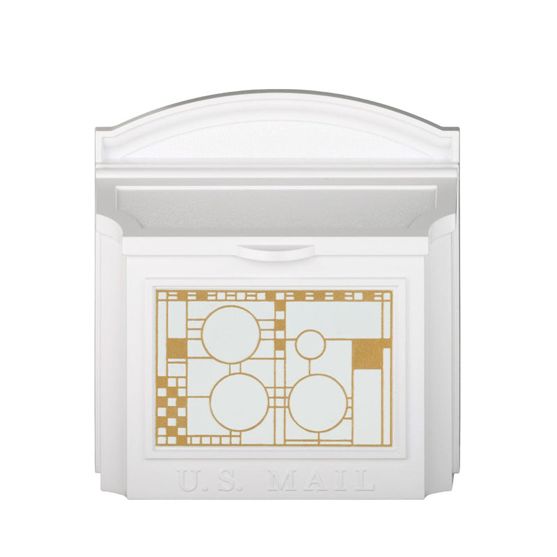 Whitehall Wall Mailbox With Frank Lloyd Wright Coonley Plaque Non-Personalized