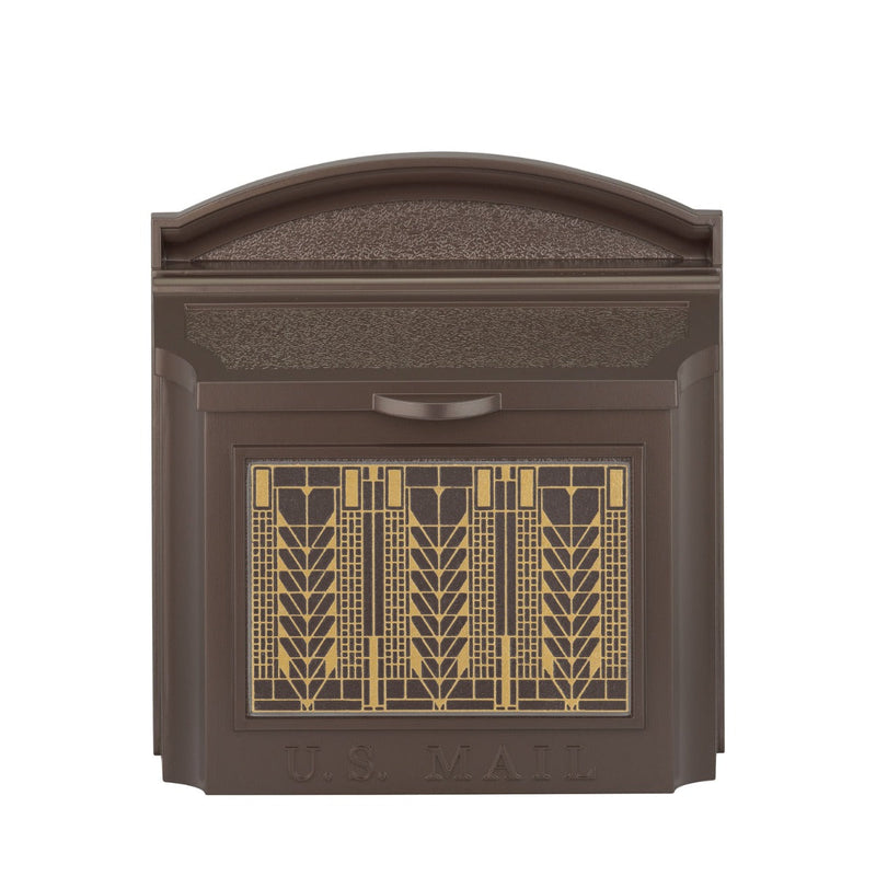 Whitehall Wall Mailbox With Frank Lloyd Wright Tree Of Life Plaque Non-Personalized