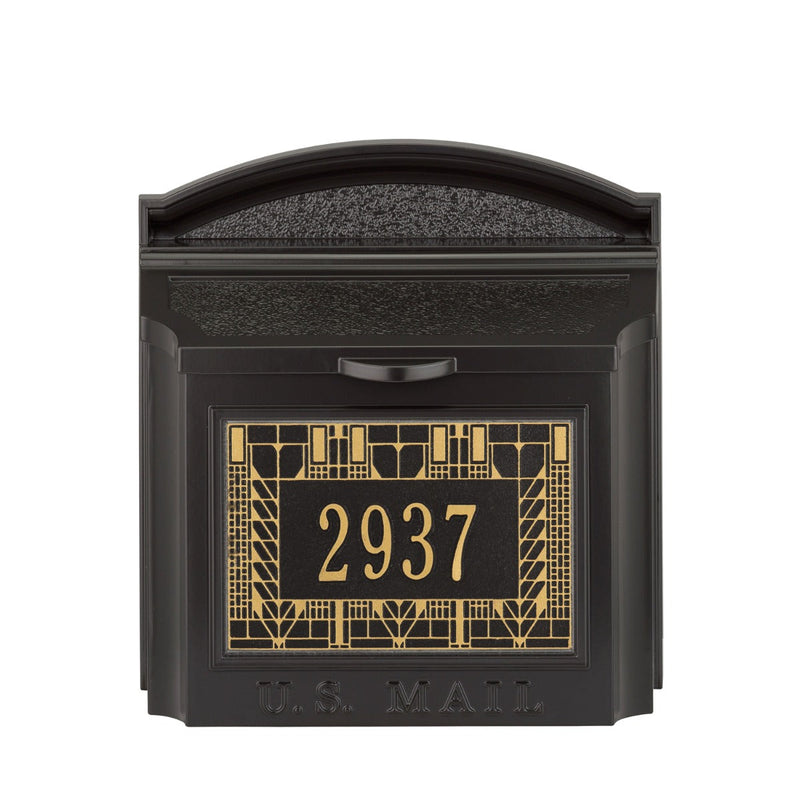 Whitehall Wall Mailbox With Frank Lloyd Wright Tree Of Life Plaque Personalized