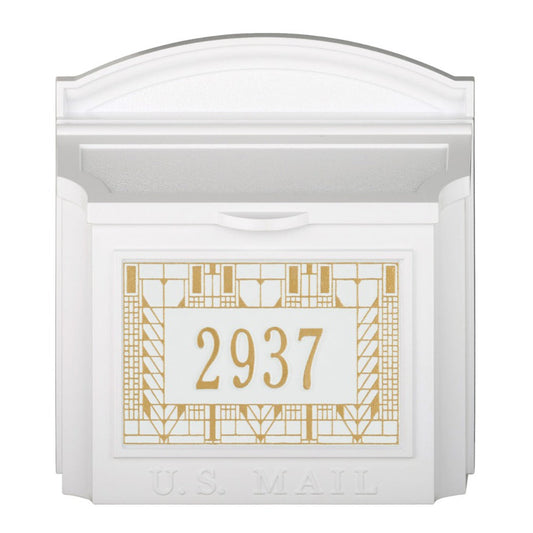 Whitehall Wall Mailbox With Frank Lloyd Wright Tree Of Life Plaque Personalized