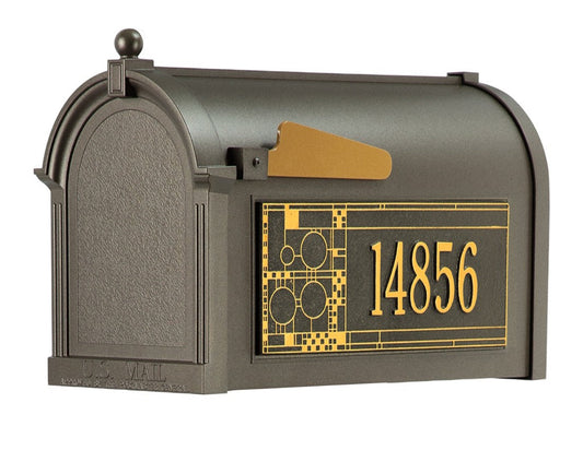 Whitehall Capitol Mailbox Frank Lloyd Wright Coonley Package #2 (Capitol Mailbox, Personalized Coonley Sides)