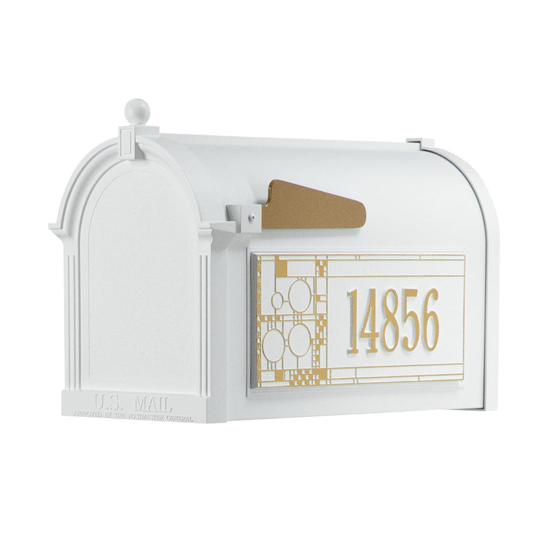 Whitehall Capitol Mailbox Frank Lloyd Wright Coonley Package #2 (Capitol Mailbox, Personalized Coonley Sides)