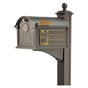 Whitehall Balmoral Mailbox Frank Lloyd Wright Coonley Package #2 (Balmoral Mailbox, Post, Personalized Door Medallion, Non-Personalized Coonley Sides)