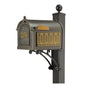 Whitehall Deluxe Mailbox Frank Lloyd Wright Tree Of Life Package #1 (Capitol Mailbox, Deluxe Post, Personalized Door, Non-Personalized Tree Of Life Side Plaques)