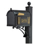 Whitehall Deluxe Mailbox Frank Lloyd Wright Tree Of Life Package #2 (Capitol Mailbox, Deluxe Post, Personalized Tree Of Life Side Plaques)