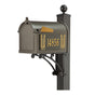 Whitehall Deluxe Mailbox Frank Lloyd Wright Tree Of Life Package #2 (Capitol Mailbox, Deluxe Post, Personalized Tree Of Life Side Plaques)