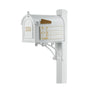 Whitehall Superior Mailbox Frank Lloyd Wright Coonley Package #1 (Capitol Mailbox, Superior Post, Personalized Door, Non-Personalized Coonley Side Plaques)