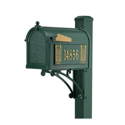 Whitehall Superior Mailbox Frank Lloyd Wright Tree Of Life Package #2 (Capitol Mailbox, Superior Post, Personalized Tree Of Life Side Plaques)