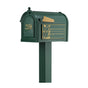 Whitehall Premium Mailbox Frank Lloyd Wright Coonley Package #1 (Capitol Mailbox, Standard Post, Personalized Door, Non-Personalized Coonley Side Plaques)