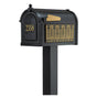 Whitehall Premium Mailbox Frank Lloyd Wright Tree Of Life Package #1 (Capitol Mailbox, Standard Post, Personalized Door, Non-Personalized Tree Of Life Side Plaques)