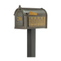 Whitehall Premium Mailbox Frank Lloyd Wright Tree Of Life Package #1 (Capitol Mailbox, Standard Post, Personalized Door, Non-Personalized Tree Of Life Side Plaques)