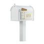 Whitehall Premium Mailbox Frank Lloyd Wright Coonley Package #2 (Capitol Mailbox, Standard Post, Personalized Coonley Side Plaques)