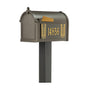 Whitehall Premium Mailbox Frank Lloyd Wright Tree Of Life Package #2 (Capitol Mailbox, Standard Post, Personalized Tree Of Life Side Plaques)