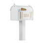 Whitehall Premium Mailbox Frank Lloyd Wright Tree Of Life Package #2 (Capitol Mailbox, Standard Post, Personalized Tree Of Life Side Plaques)
