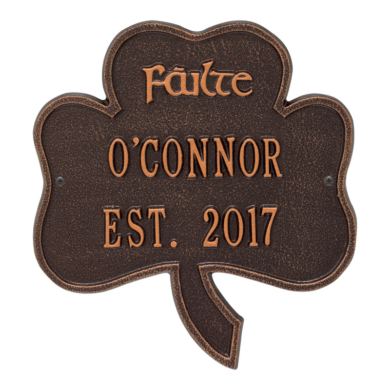 Shamrock Address Plaque