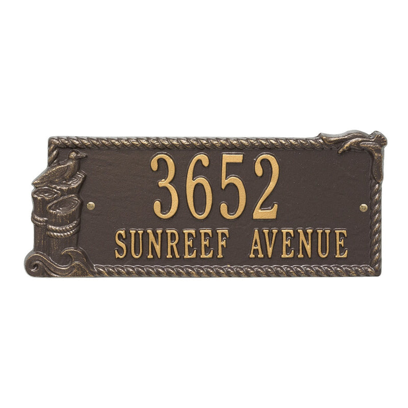 Personalized Seagull Rectangle Plaque - Two Line