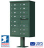 CBU - 13 Tenant Boxes Cluster Mailbox In Forest Green
