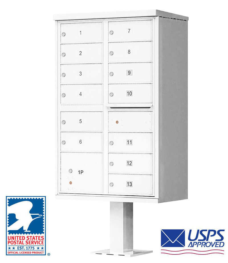 CBU - 13 Tenant Boxes Cluster Mailbox In White