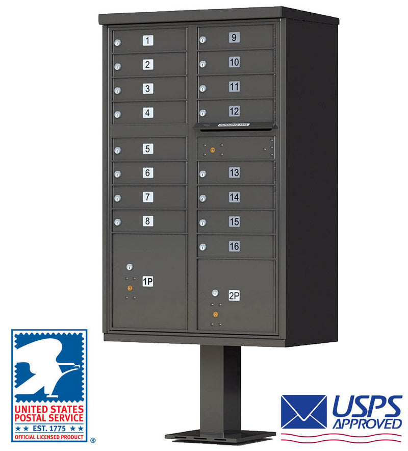 16 Door CBU Mailbox - Dark Bronze