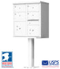 4 Door CBU Mailboxes with Extra Large Tenant Doors White