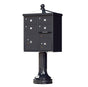 Decorative Traditional 4 Door CBU Mailboxes with Extra Large Tenant Doors Black