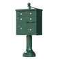 Decorative Traditional 4 Door CBU Mailboxes with Extra Large Tenant Doors Green