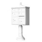 Decorative Traditional 4 Door CBU Mailboxes with Extra Large Tenant Doors White