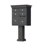 Decorative Crown Cap 4 Door CBU Mailboxes with Extra Large Tenant Doors Dark Bronze