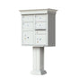 Decorative Crown Cap 4 Door CBU Mailboxes with Extra Large Tenant Doors Gray