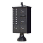 Decorative Traditional CBU Commercial Mailboxes - 8 Door with 4 Parcel Lockers - Black