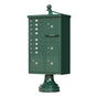Decorative Traditional CBU Commercial Mailboxes - 8 Door with 4 Parcel Lockers - Green