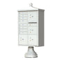 Decorative Traditional CBU Commercial Mailboxes - 8 Door with 4 Parcel Lockers - Gray