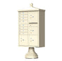 Decorative Traditional CBU Commercial Mailboxes - 8 Door with 4 Parcel Lockers - Sandstone