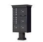 Decorative Crown Cap CBU Commercial Mailboxes - 8 Door with 4 Parcel Lockers - Black