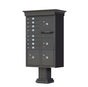 Decorative Crown Cap CBU Commercial Mailboxes - 8 Door with 4 Parcel Lockers - Dark Bronze