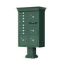 Decorative Crown Cap CBU Commercial Mailboxes - 8 Door with 4 Parcel Lockers - Green