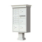 Decorative Crown Cap CBU Commercial Mailboxes - 8 Door with 4 Parcel Lockers - Gray