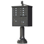 Decorative CBU With Traditional Pedestal And Finial Cap - Dark Bronze - 8 Compartments