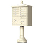 Sandstone Cluster Box Unit with Finial Cap and Traditional Pedestal accessories - 8 compartment