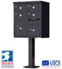 4 Door CBU Mailboxes with Extra Large Tenant Doors Black