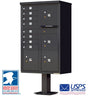 CBU Commercial Mailboxes - 8 Door with 4 Parcel Lockers - Black