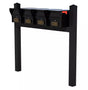 Whitehall Quad Mount MailVault Mailbox Rack with Pyramid Caps (4 Mailboxes, Quad Mount Rack with MailVault Hardware)