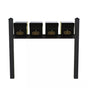 Whitehall Quad Mount MailVault Mailbox Rack with Pyramid Caps (4 Mailboxes, Quad Mount Rack with MailVault Hardware)