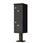 CBU 2 Parcel Lockers Cluster Mailbox Premium Package with Pedestal and Installation Hardware