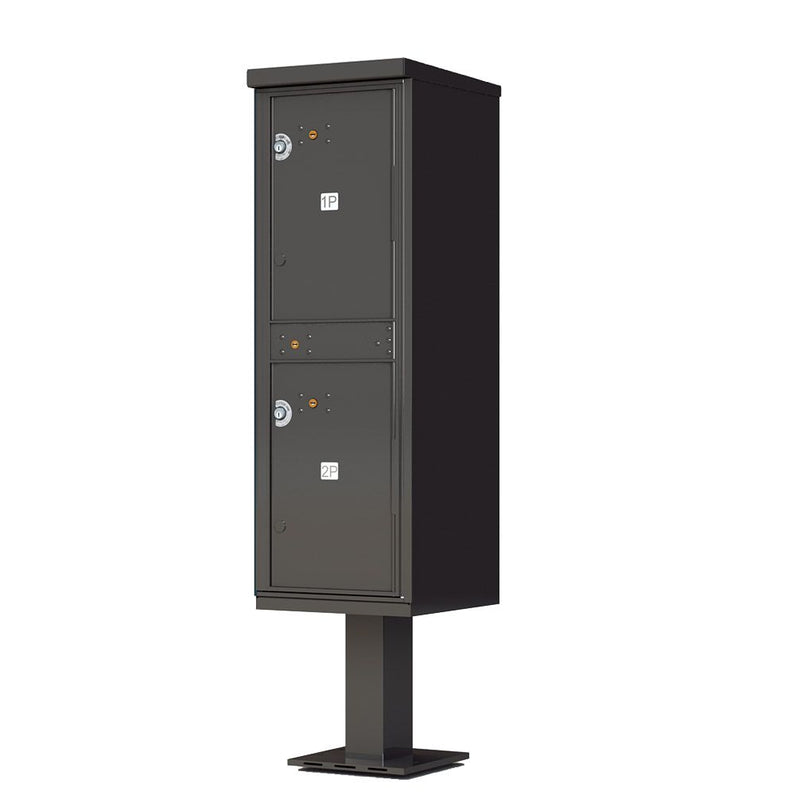 2 Parcel Lockers USPS Cluster Mailbox CBU, Pedestal Included