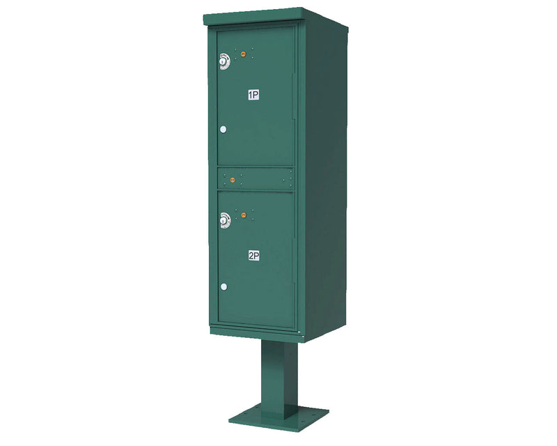 2 Parcel Lockers USPS Cluster Mailbox CBU, Pedestal Included