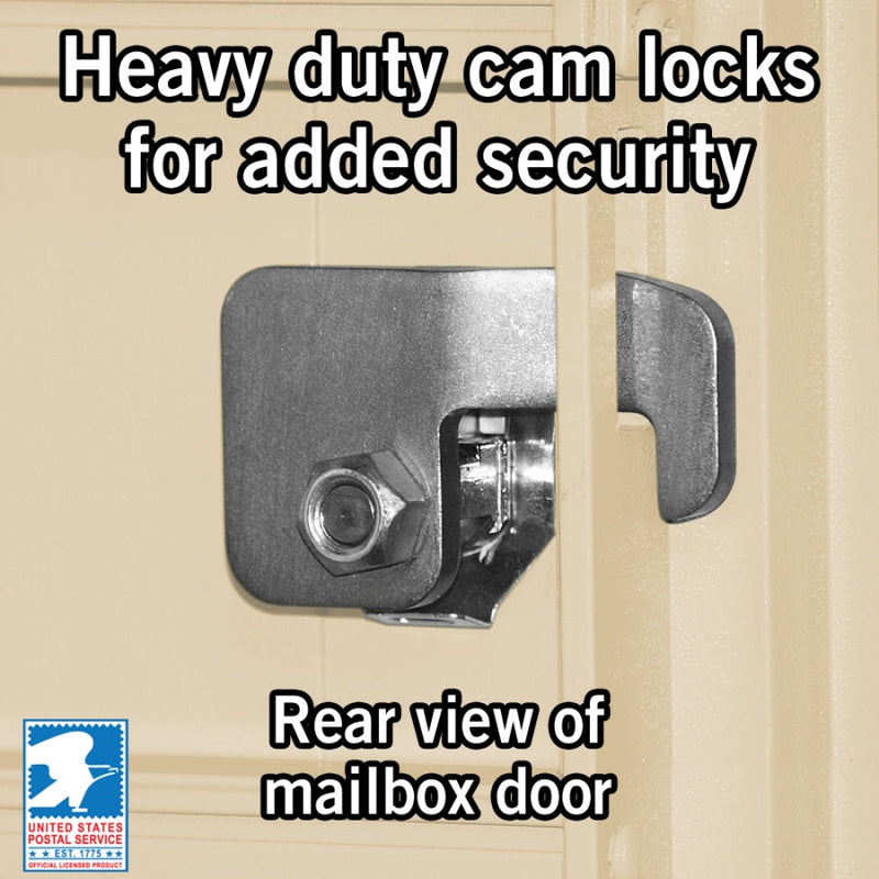 Salsbury 3316-U 16 Door Cluster Mailbox Premium Package with Pedestal and Installation Hardware