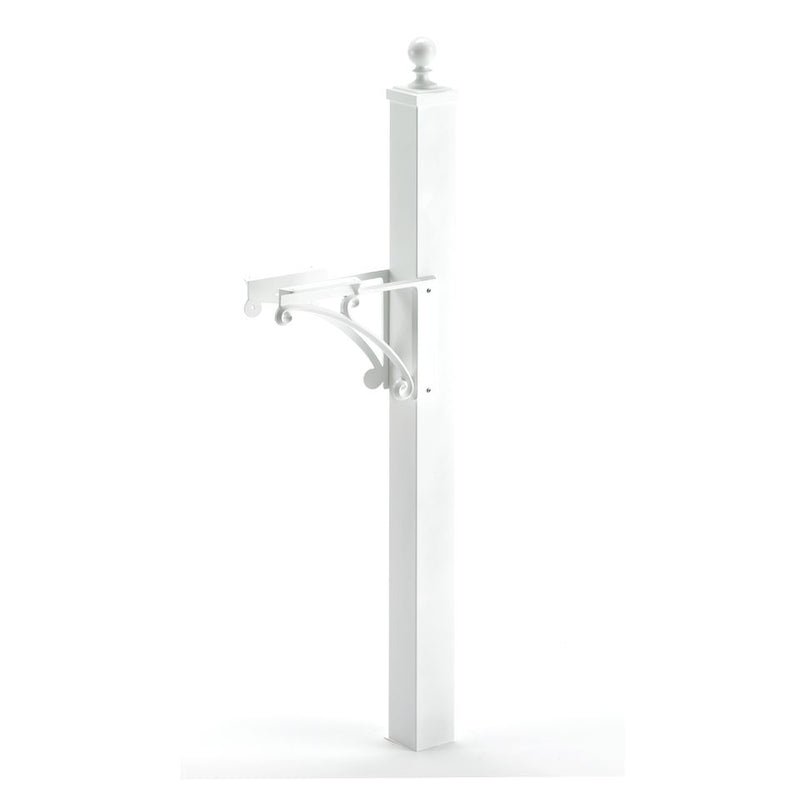 Whitehall Deluxe Westwood Curbside Mailbox Package with Newspaper Holder