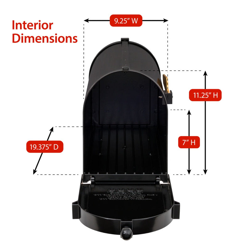 Whitehall Modern Deluxe Capitol Mailbox Post Package