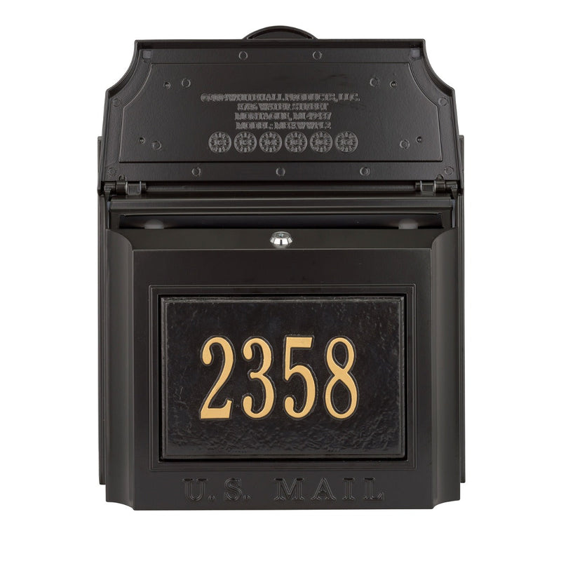 Whitehall Custom Wall Mount Mailbox with Removable Locking Insert
